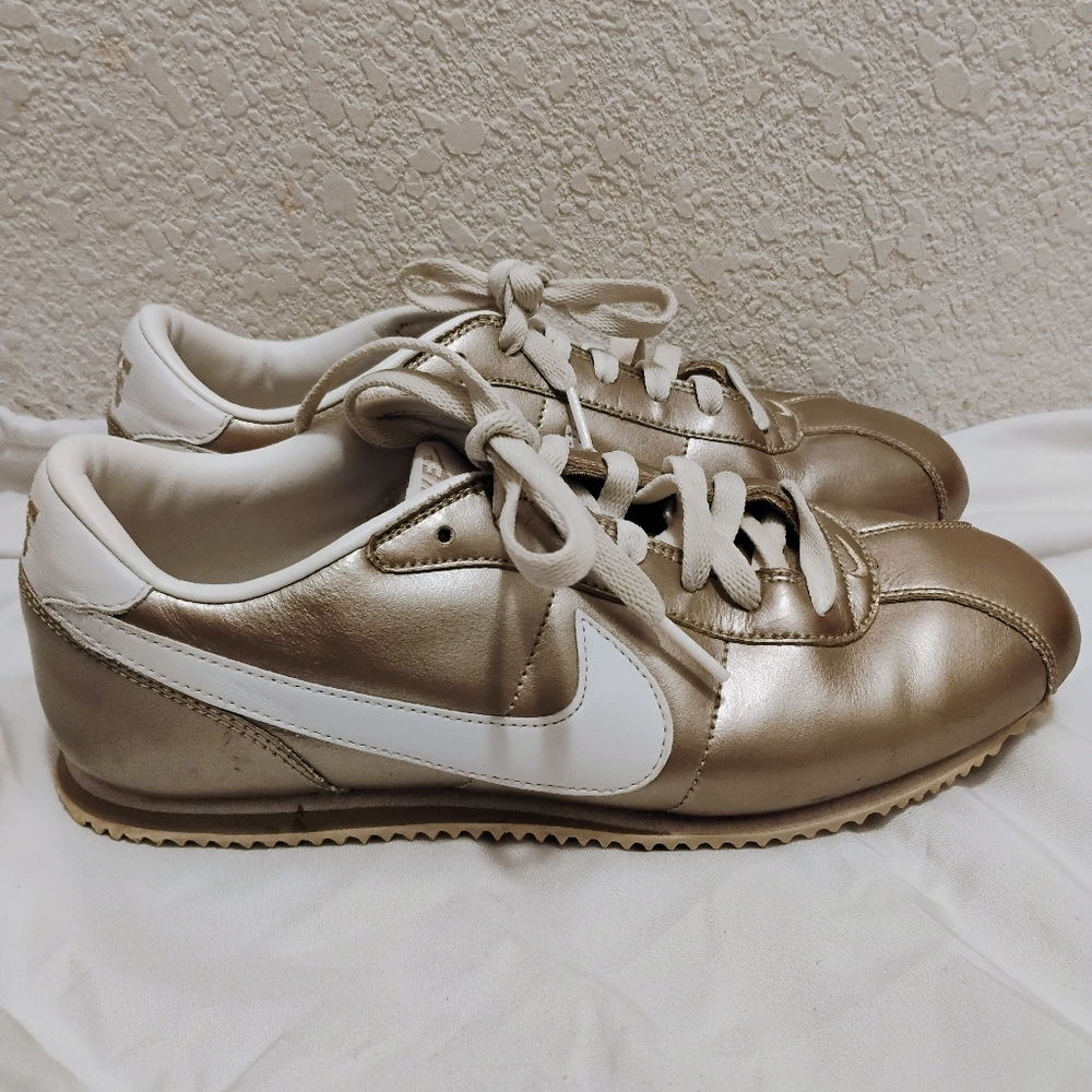 Gold Cortez Nikes - Picture 6 of 7